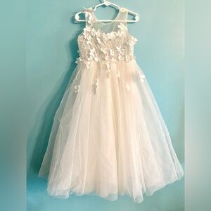 4t - LanTing Bridal Tulle Flower Girl Communion Dress